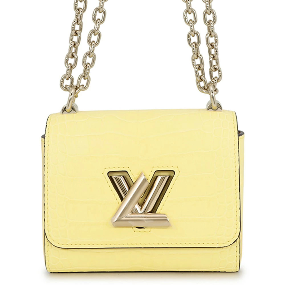 Louis Vuitton Chain Shoulder Bag Crocodile Matte Twist